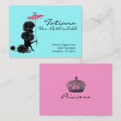 *プリンセスの青いですかピンクの王冠のテレホンカード* コーリングカード (正面/裏面)