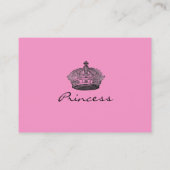 *プリンセスの青いですかピンクの王冠のテレホンカード* コーリングカード (裏面)