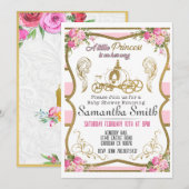 プリンセスの馬車 ベビーシャワーの招待状 招待状 (正面/裏面)