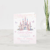 プリンセスの魔法の4歳誕生日パーティー 🎂 招待状 (正面)