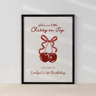 プリンセスの1歳の誕生日 Cherry On Top ポスター