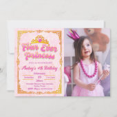 プリンセスの4歳の誕生日パーティーの招待状 招待状 (正面)