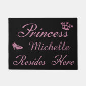 プリンセスはあなたの名前ここに住みます ドアマット (正面)