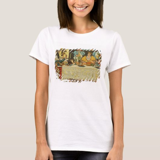 プリンセスはカエルと彼女の夕食を、から共有します Tシャツ (正面)