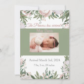 プリンセスはピンクの水彩庭園に到着した 案内状 (正面)