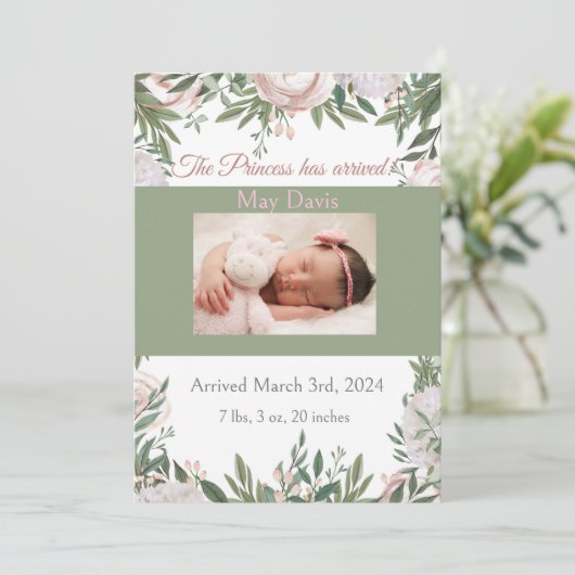 プリンセスはピンクの水彩庭園に到着した 案内状 (スタンド正面)