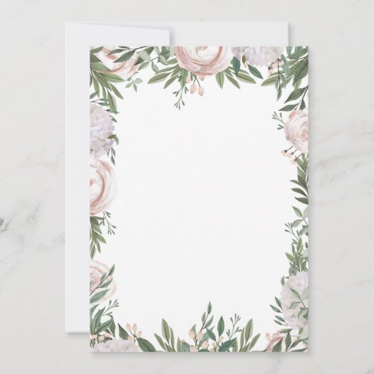 プリンセスはピンクの水彩庭園に到着した 案内状 (裏面)