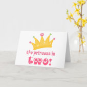 プリンセスは二つの誕生日プレゼント カード (黄色い花)
