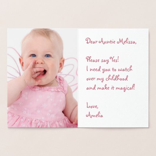 プリンセスは妖精のゴッドマザーの写真の金ゴールドスターが必要 箔カード (内部)