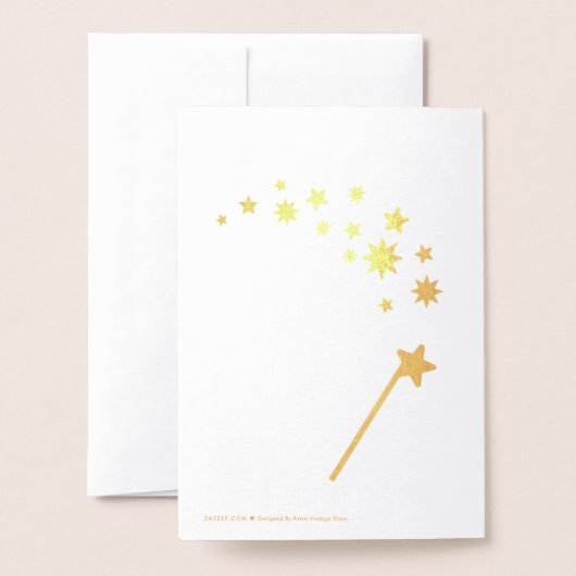 プリンセスは妖精のゴッドマザー魔法ウォンドスターズを必要とする 箔カード (裏面封筒付き)