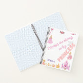 プリンセスは常にトップピンクの金ゴールドキャッスルスピア上にある ノートブック (内部)