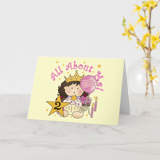プリンセスは私について2回目の誕生日 カード (黄色い花)