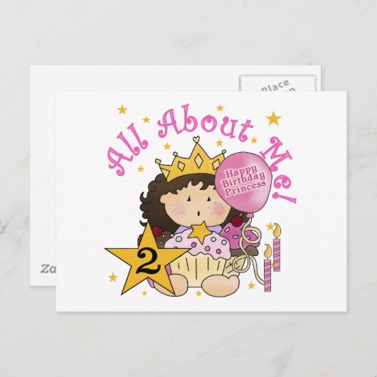 プリンセスは私について2回目の誕生日 ポストカード (正面/裏面)