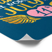 プリンセスは7生まれ月11ハッピーバースデーに～する ポスター (角)