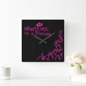 プリンセスは、私であるものは何でも スクエア壁時計 (ホーム)