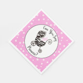 プリンセスは?赤ちゃんシャワー スタンダードランチョンナプキン (角)