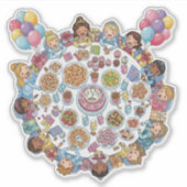 プリンセスをテーマにした衣装パーティー シール (正面)