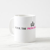 プリンセスを彼女のコーヒー注いで下さい コーヒーマグカップ (正面左)