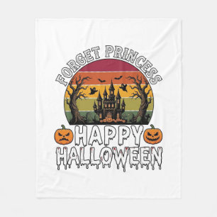 プリンセスを忘れて ハッピーハロウィン 幽霊の館 ポンプ フリースブランケット