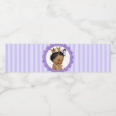 プリンセスアフリカンアメリカン金ゴールドクラウンラベンダー ペットボトルラベル (シングルラベル)