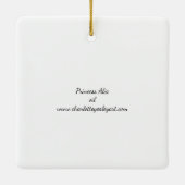 プリンセスアリアボルゾイドッグアートスクエアオーナメント セラミックオーナメント (裏面)