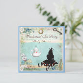 プリンセスアリスインワンダーランドベビーシャワーティーパーティー 招待状 (スタンド正面)