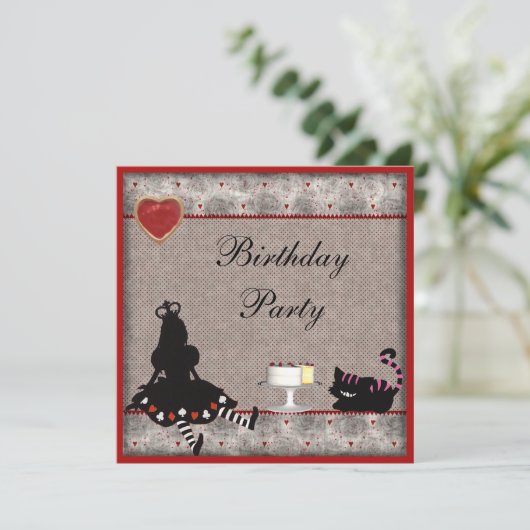 プリンセスアリス&チェシャ猫誕生会 招待状 (スタンド正面)