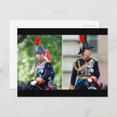 プリンセスアン連隊大佐、ブルース&ロイヤル ポストカード (正面/裏面)