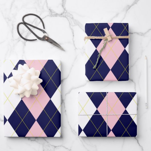 プリンセスアーガイル ラッピングペーパーシート (正面)