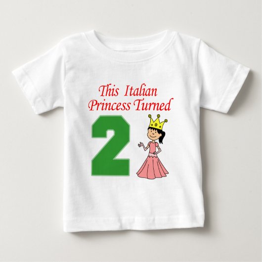 プリンセスイタリアンが2回転 ベビーTシャツ (正面)