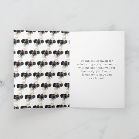 プリンセスインブラックドレスキンセアニェラありがとう サンキューカード (内部)