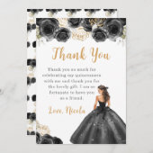 プリンセスインブラックドレスキンセアニェラありがとう サンキューカード (正面/裏面)