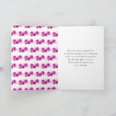 プリンセスインホットピンクドレスSweet sixteenありがとう サンキューカード (内部)