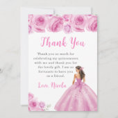プリンセスインライトピンクキンセアニェラありがとう サンキューカード (正面)