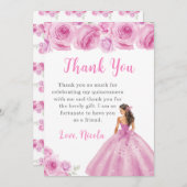 プリンセスインライトピンクキンセアニェラありがとう サンキューカード (正面/裏面)