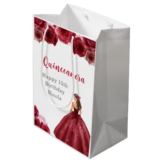 プリンセスインレッドドレスキンセアニェラ ミディアムペーパーバッグ (裏面アングル)