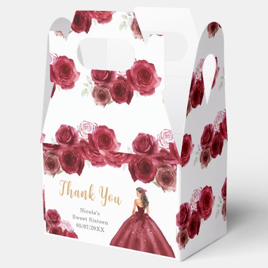 プリンセスインレッドドレスSweet sixteenありがとう フェイバーボックス (オープン)