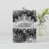 プリンセスウィンターワンダーランドブラックスウィート16招待状 招待状 (スタンド正面)