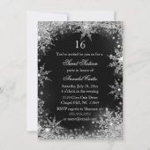 プリンセスウィンターワンダーランドブラックスウィート16招待状 招待状 (裏面)