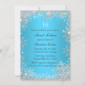 プリンセスウィンターワンダーランドブルースウィート16招待状 招待状 (裏面)