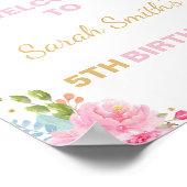 プリンセスウェルカムサイン、プリンセス誕生日ウェルカム ポスター (角)