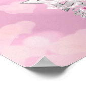 プリンセスウォンド&クラウンカスタムバースデーパーティバナー ポスター (角)