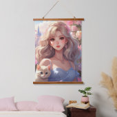 プリンセスウッドトップウォールタペストリー 吊り下げ型タペストリー (寝室)