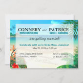 プリンセスエキゾチックビーチジャマイカンウェディング　砂に名前を刻んで 招待状 (裏面)