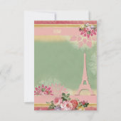 プリンセスエッフェル塔のベビーシャワーありがとう サンキューカード (裏面)