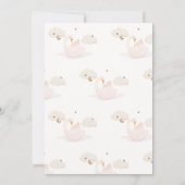 プリンセスエレガントスワンムーンスターベビーシャワー 招待状 (裏面)