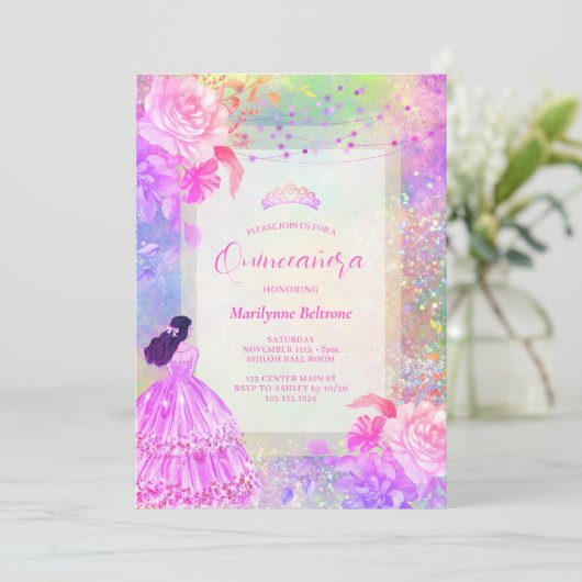 プリンセスオパールグリッターレインボーキンセニェラ 招待状 (スタンド正面)