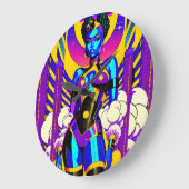 プリンセスオンProwl - Ken Gage Art ラージ壁時計 (傾斜)