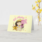 プリンセスオールアバウトミー第1誕生日Tシャツ カード (黄色い花)