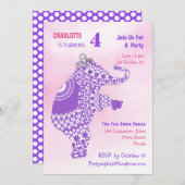 プリンセスカウトエレファントガールズ誕生パーティー 招待状 (正面/裏面)